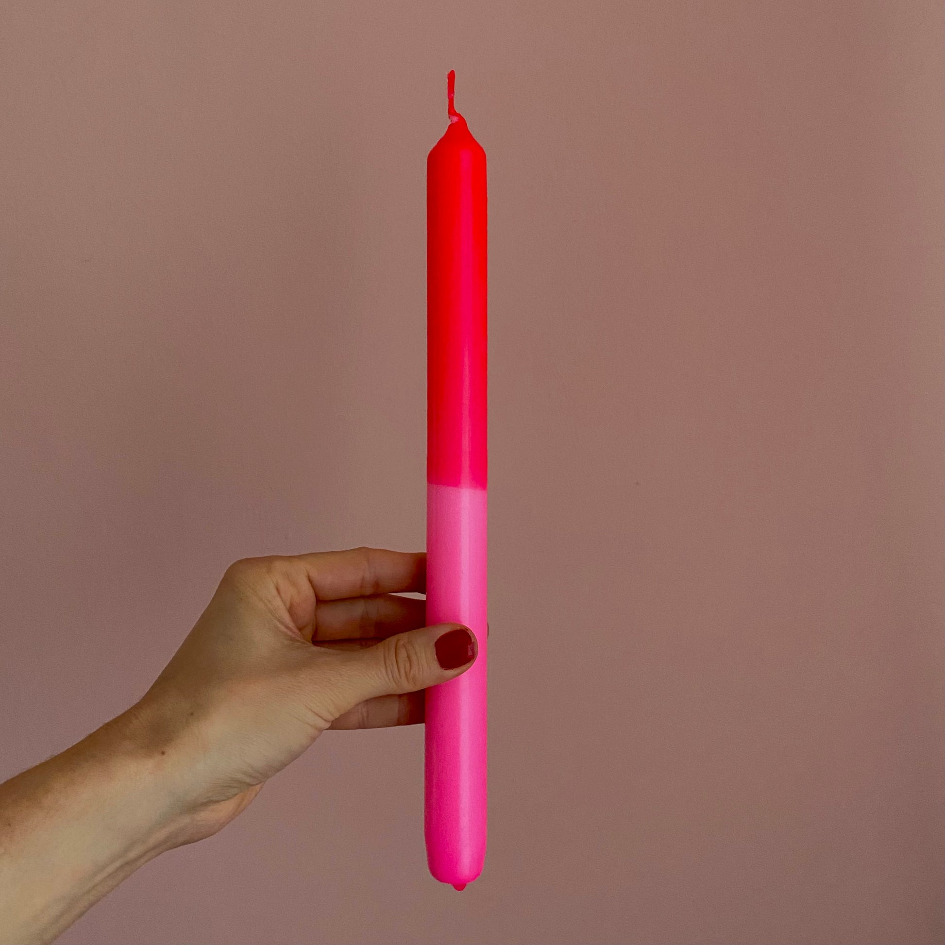 Dip Dye Stabkerze Neonpink & Neonrot | DipDip Candles