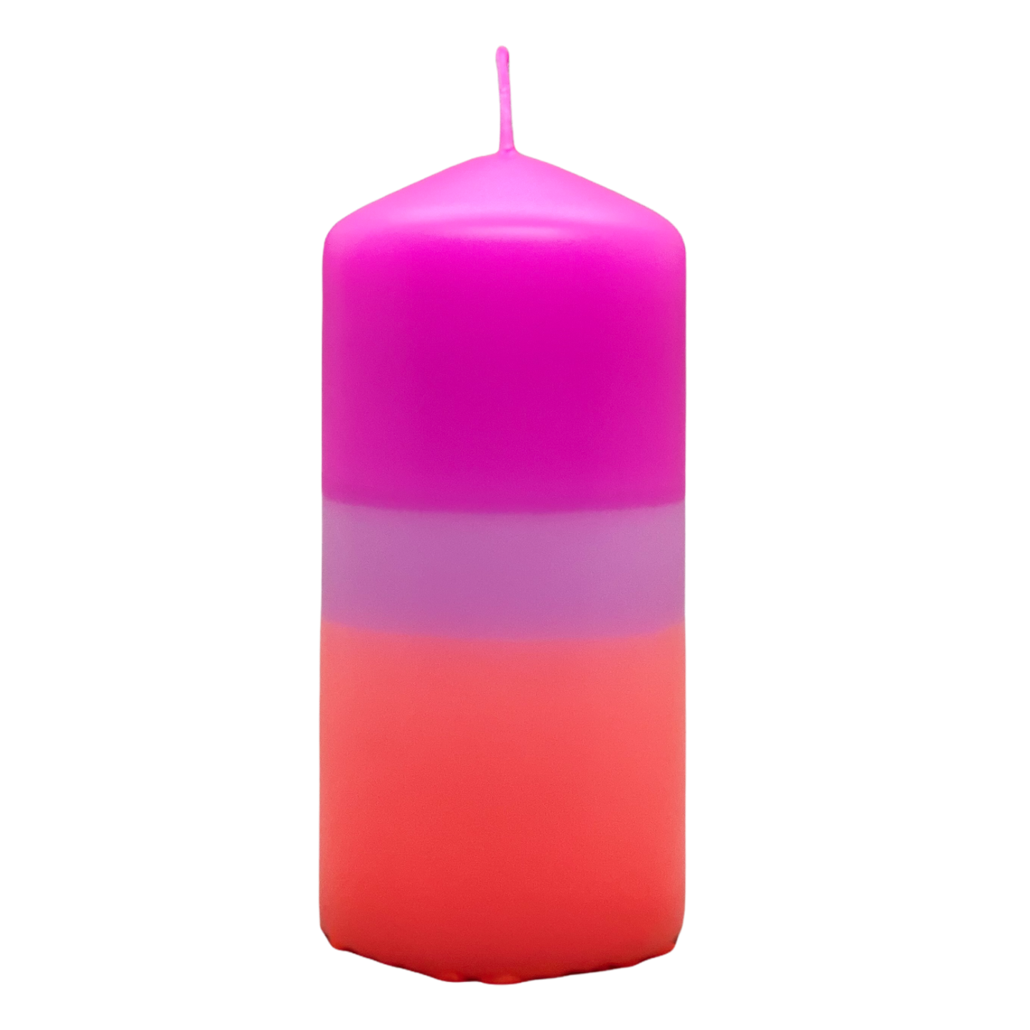 Dip Dye Stumpenkerze neonorange, rosa & neonpink | DipDip Candles