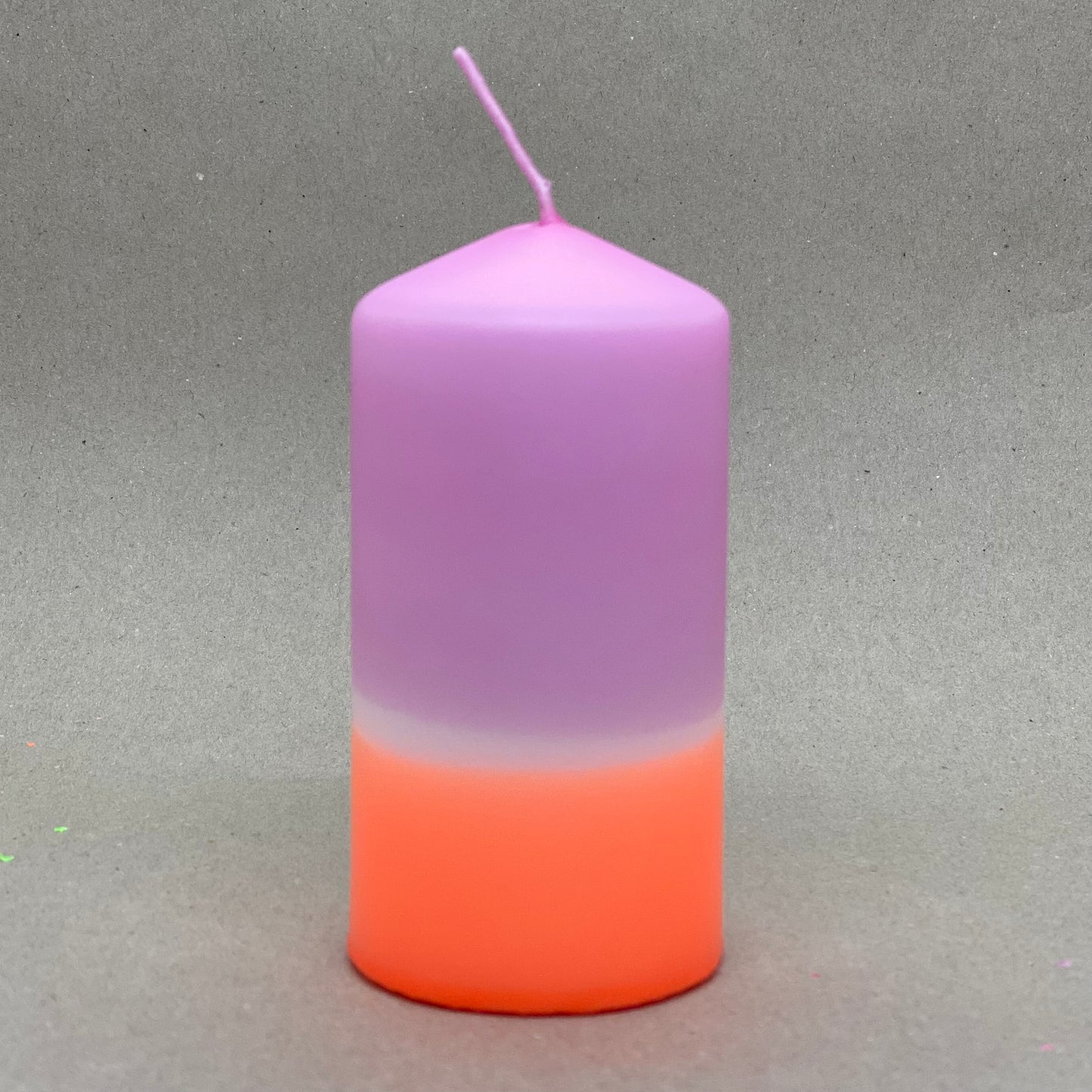 Dip Dye Stumpenkerze im Neon-Look orange & rosa | DipDip Candles