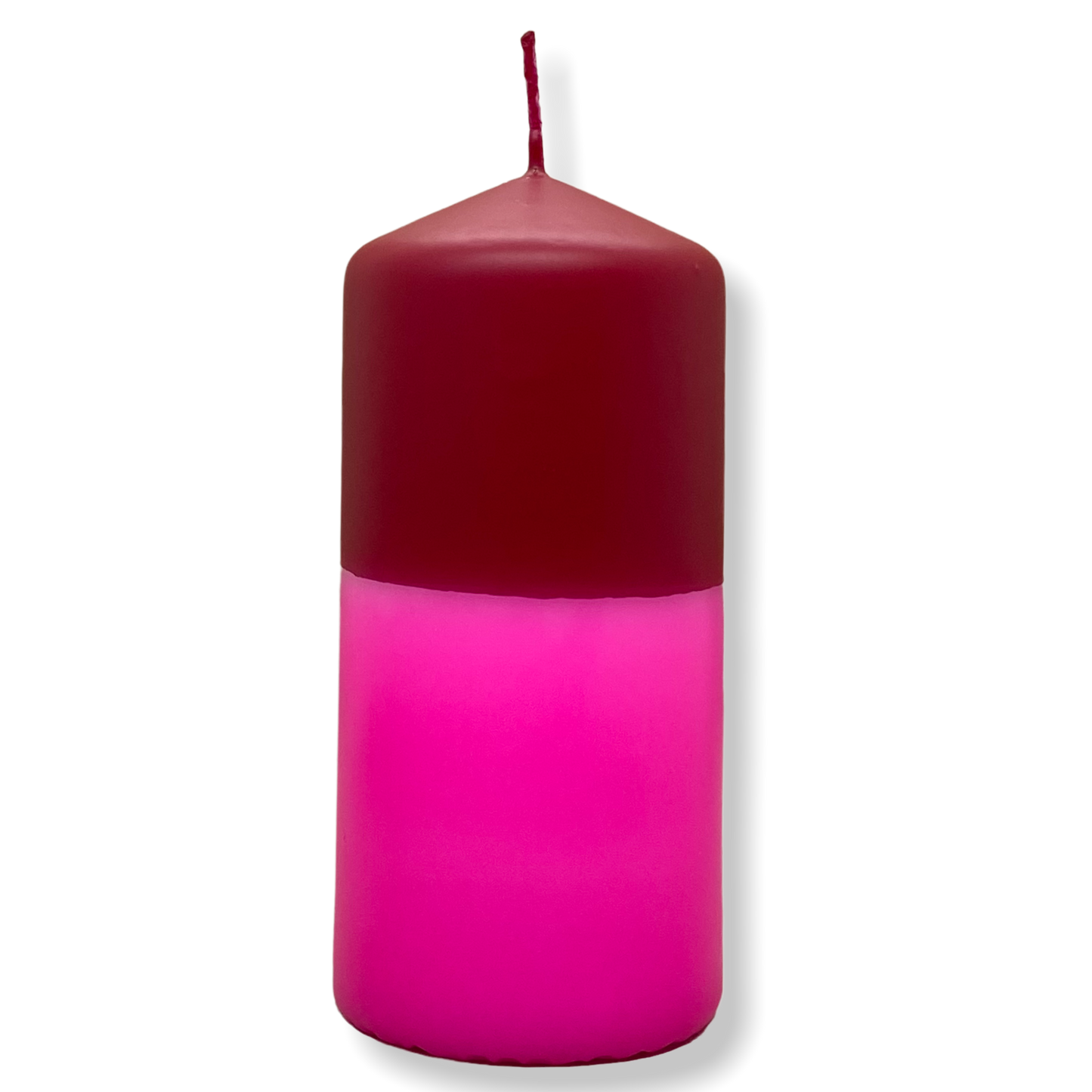 Dip Dye Stumpenkerze in neonpink & bordeaux | DipDip Candles