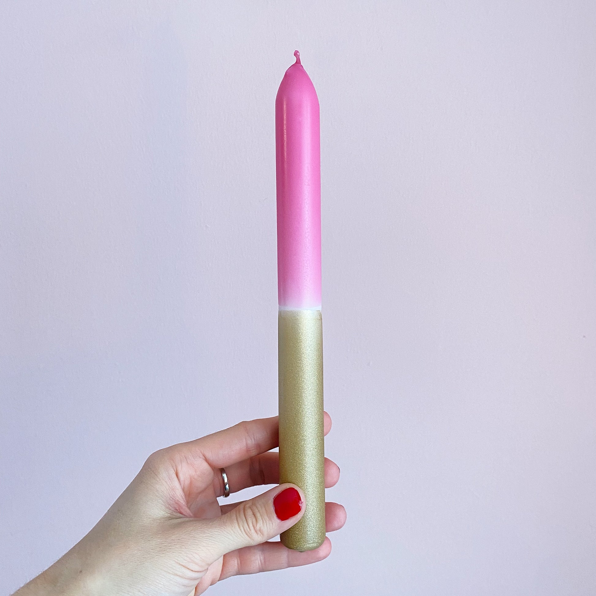 Dip Dye Stabkerze gold & rose | DipDip Candles