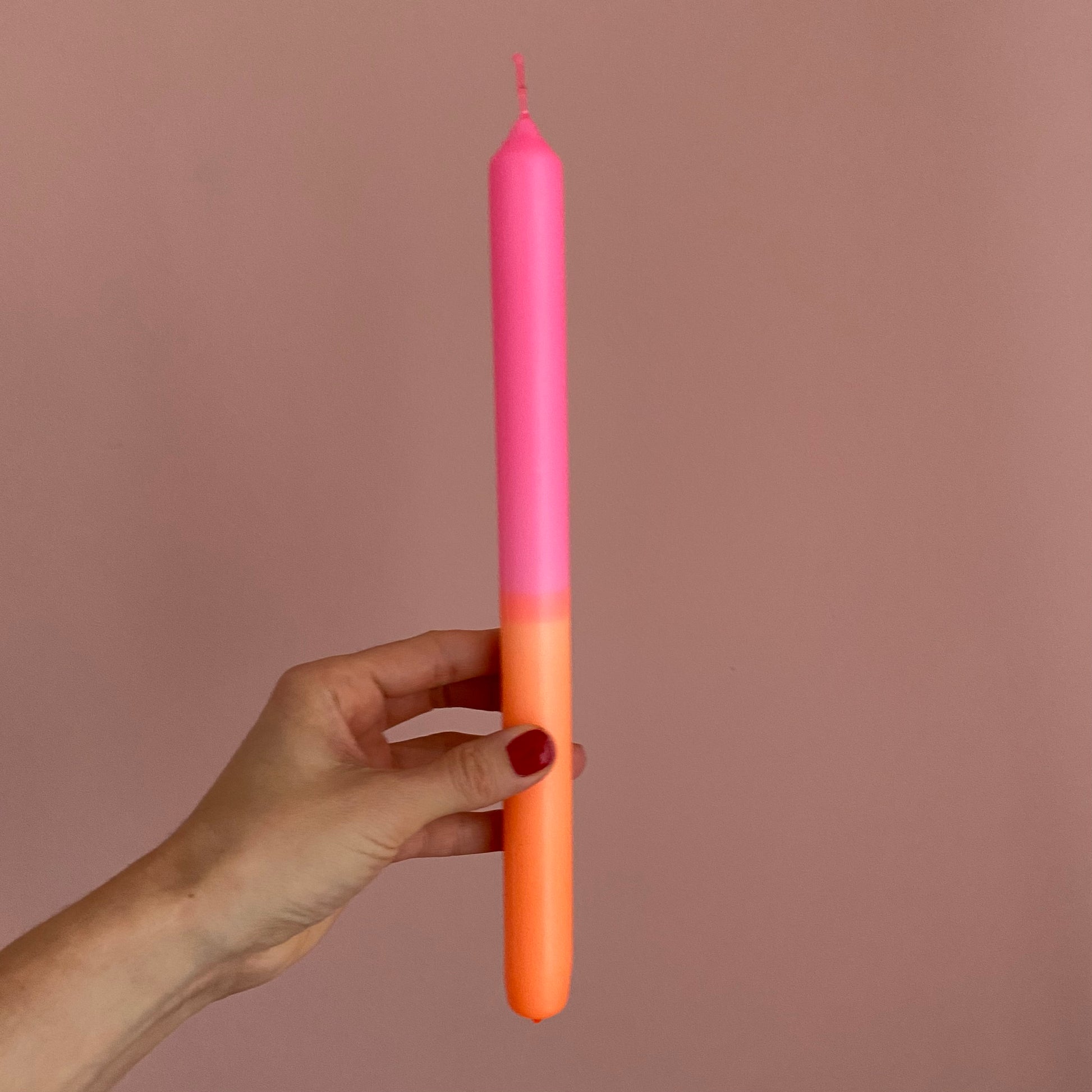 Dip Dye Stabkerze Neonorange & Neonpink | DipDip Candles