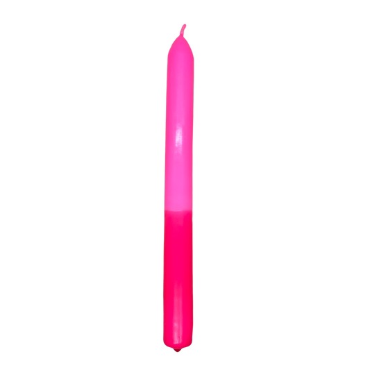 Stabkerze 24cm neonrot & pink