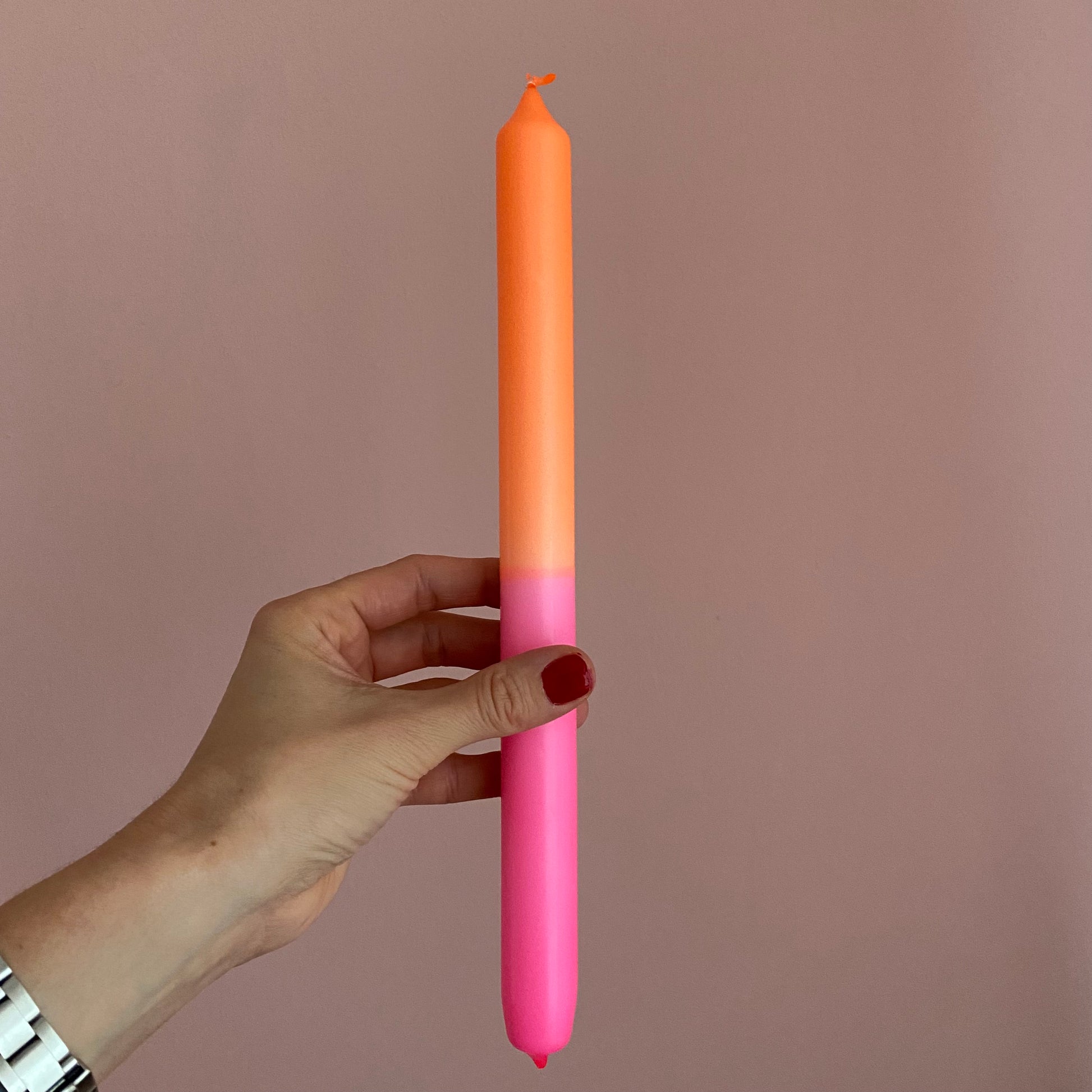 Dip Dye Stabkerze Neonpink & Neonorange | DipDip Candles