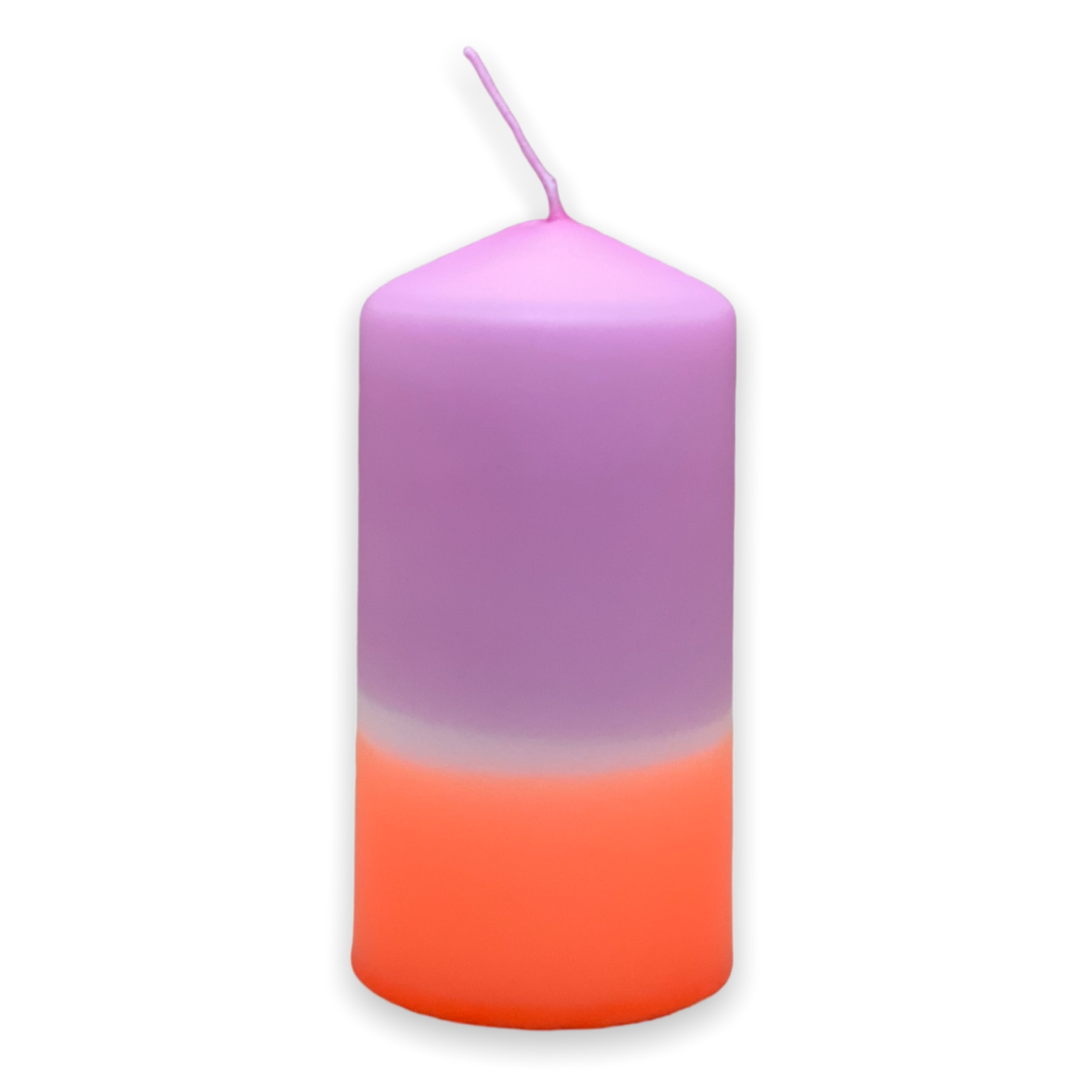 Dip Dye Stumpenkerze im Neon-Look orange & rosa | DipDip Candles