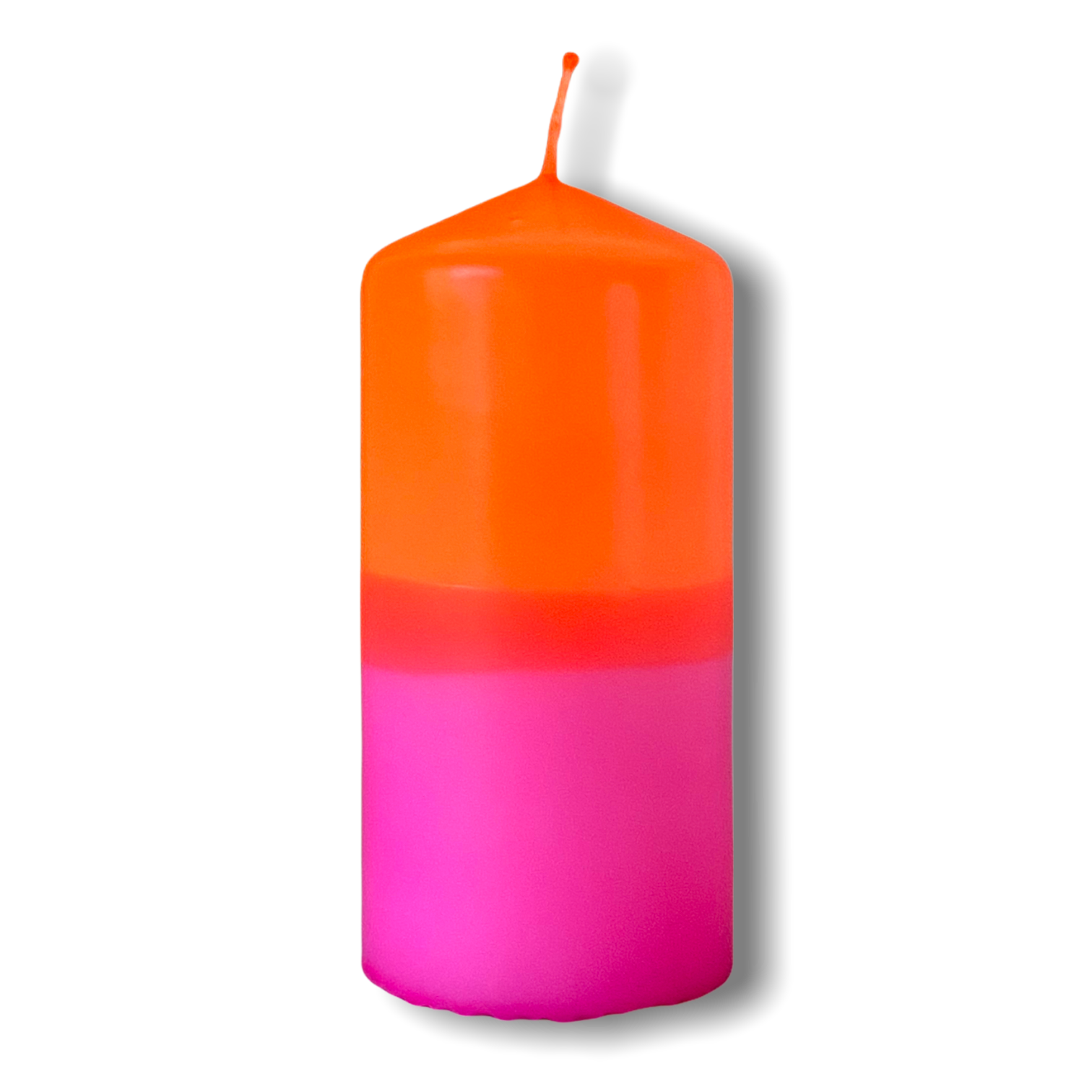 Dip Dye Stumpenkerze neonorange & neonpink | DipDip Candles