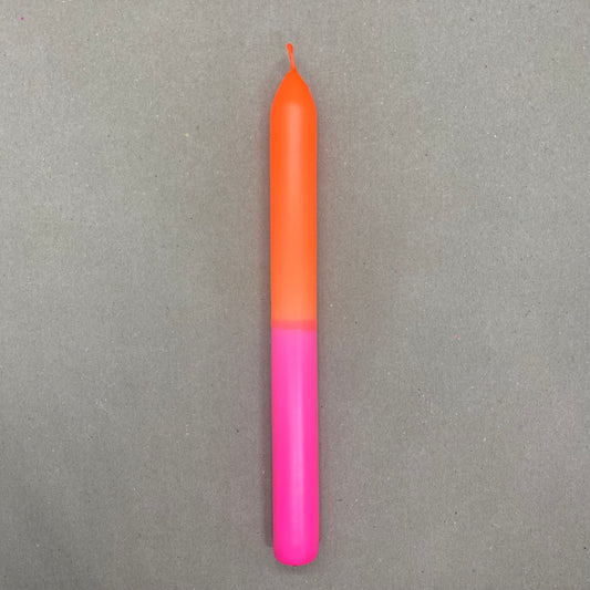 Stabkerze 24cm neonpink & neonorange