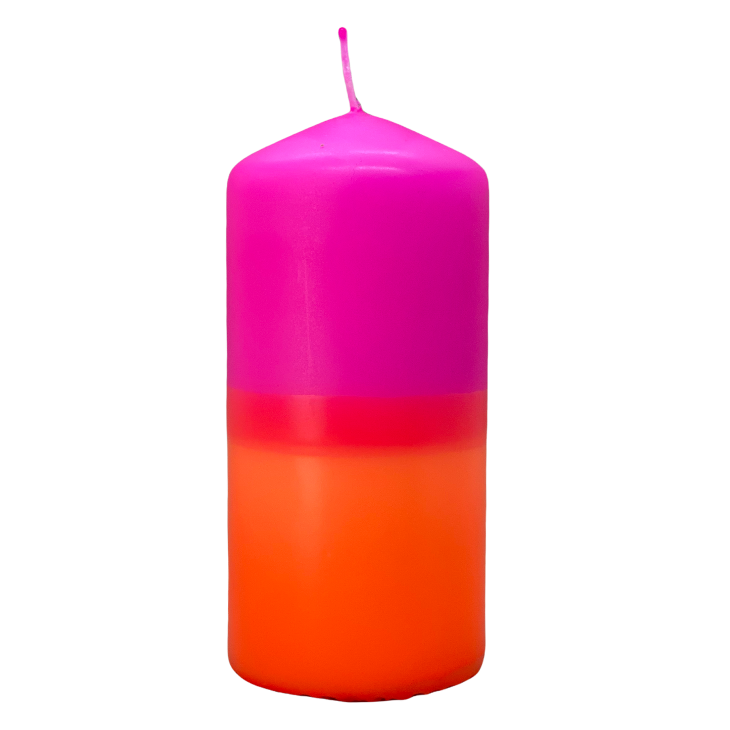 Dip Dye Stumpenkerze neonorange & neonpink | DipDip Candles