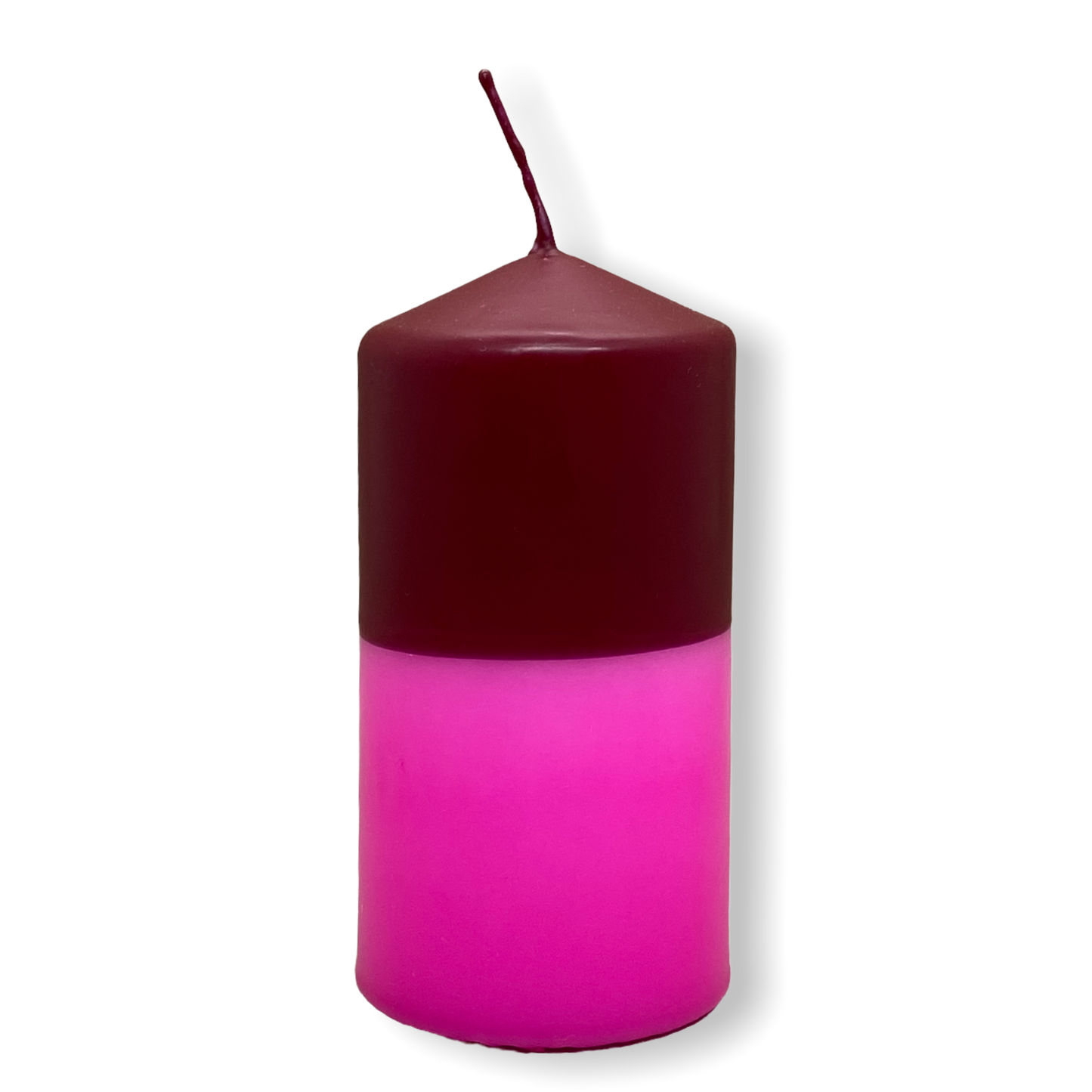 Dip Dye Stumpenkerze in flamingo & bordeaux | DipDip Candles