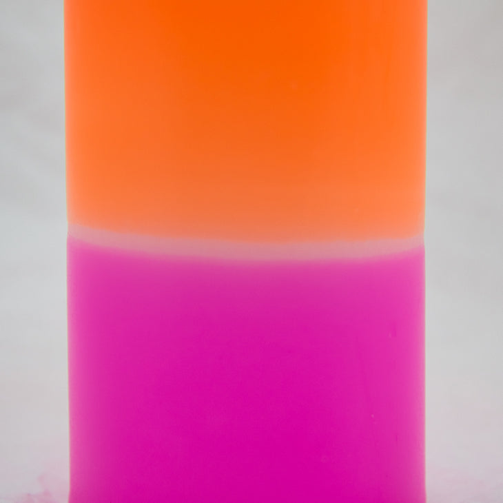 Dip Dye Stumpenkerze in neonpink & neonorange | DipDip Candles